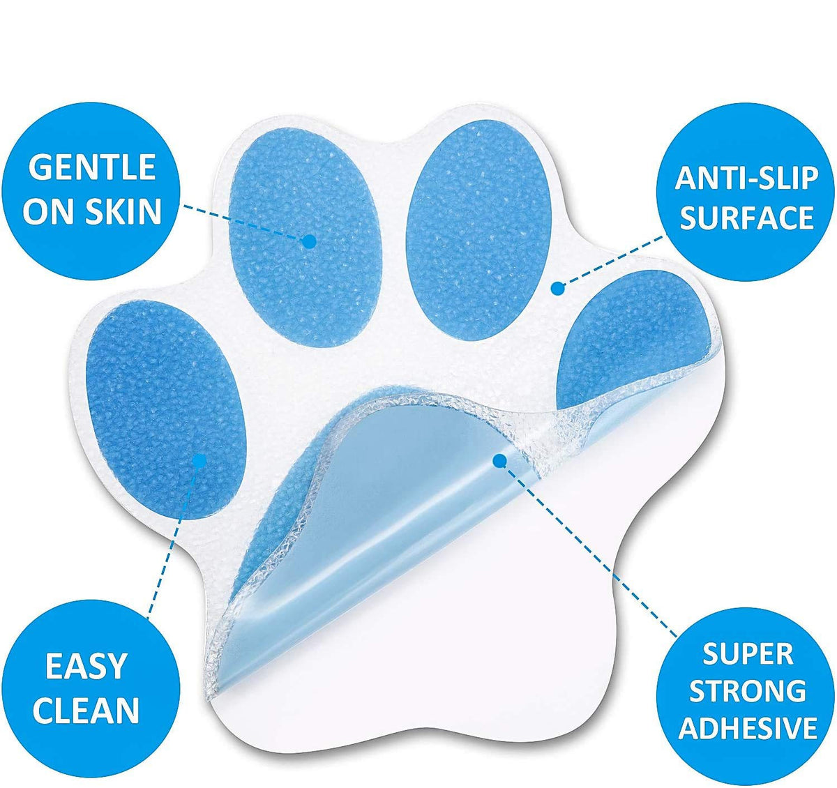 12 Pcs Non-Slip Bathtub Stickers Blue H3448