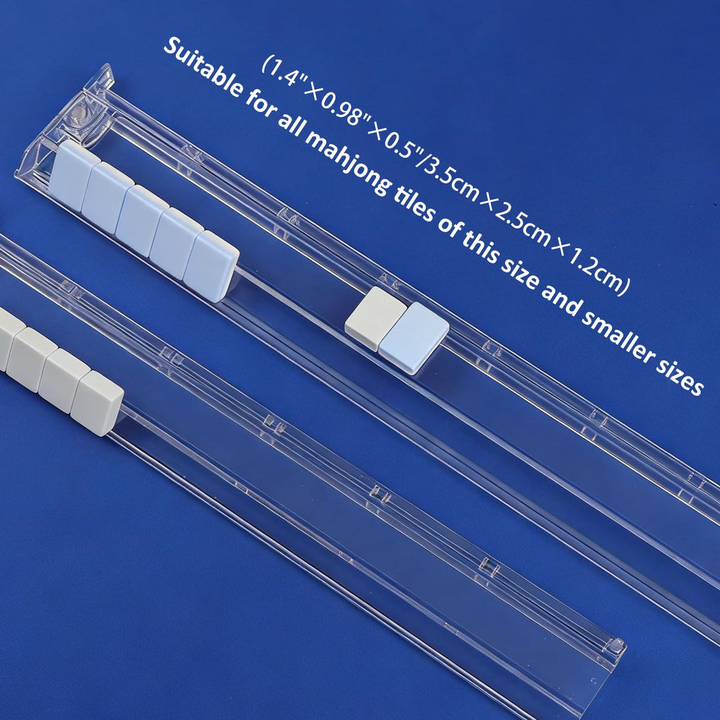 Clear Mahjong Racks with Pushers, 4 Piece Set J707222