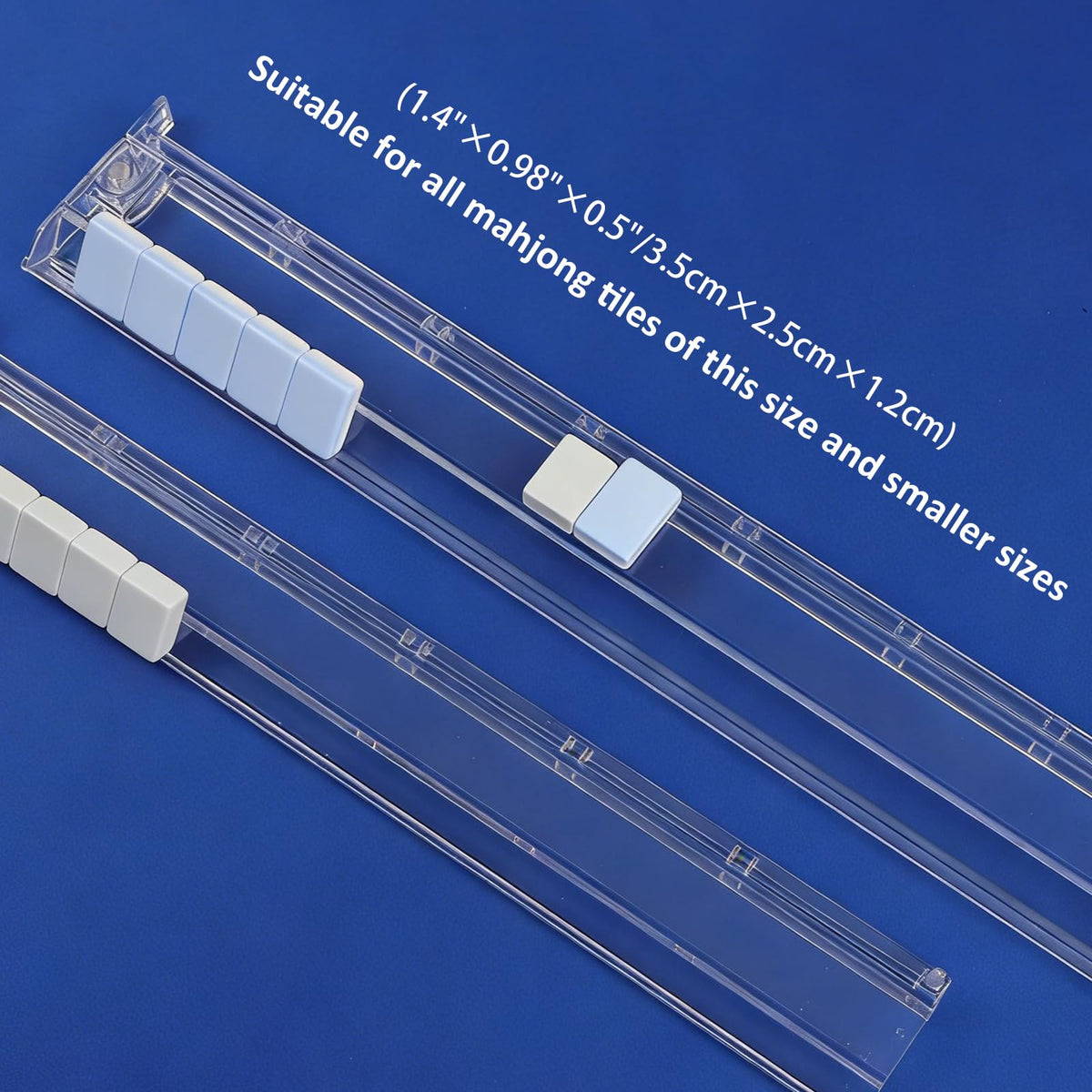 Clear Mahjong Racks with Pushers, 4 Piece Set J707222
