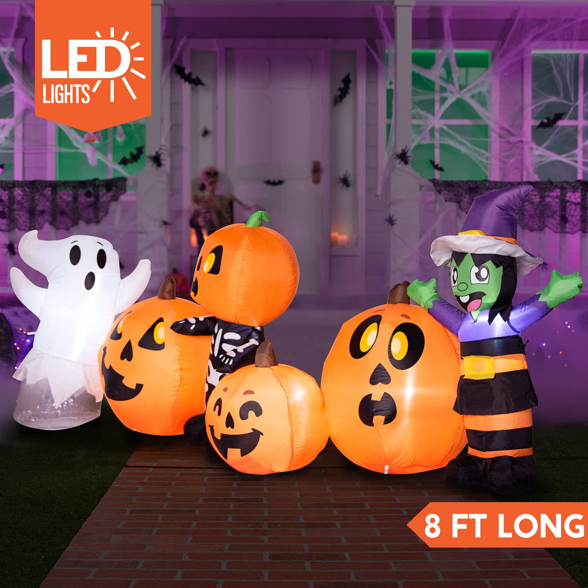 8 ft Inflatable Halloween Decoration with LEDs F460