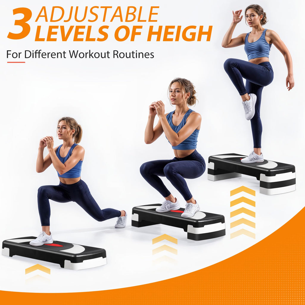 30'' Adjustable Non-Slip Aerobics Stepper F965