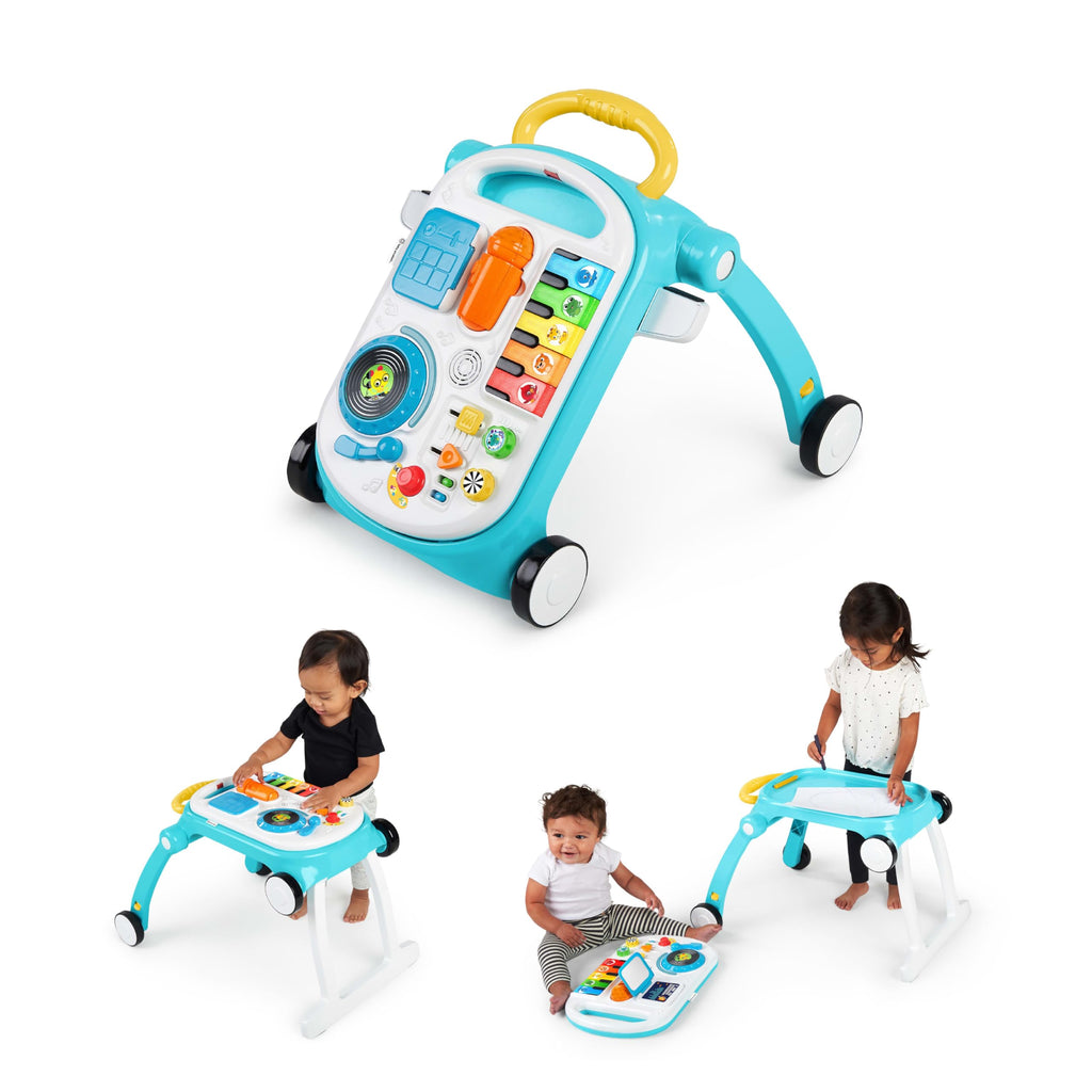 4-in-1 Push Walker Activity Center Toddler Table Floor Toy B466