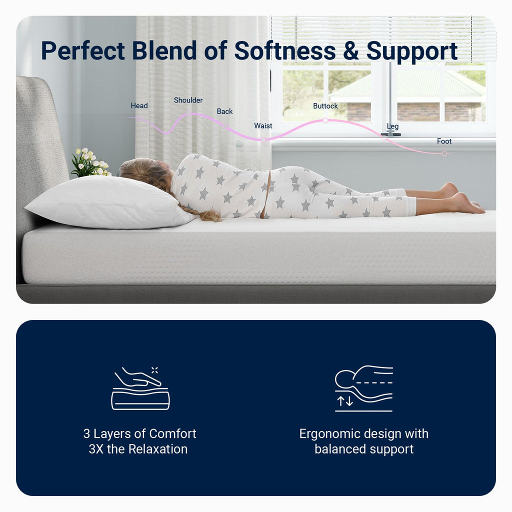 6 Inch Gel Memory Foam Twin Mattress J721335