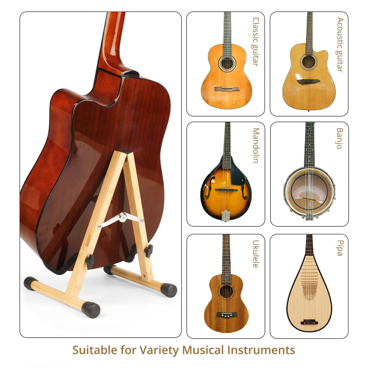 Foldable Wood Guitar Stand Z6088