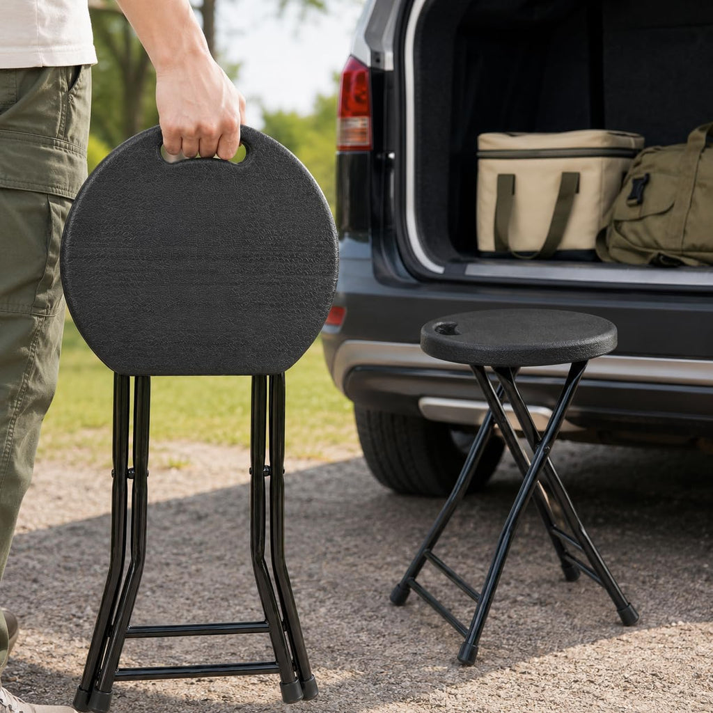 Folding Stool with Handle and Non-Slip Feet X634