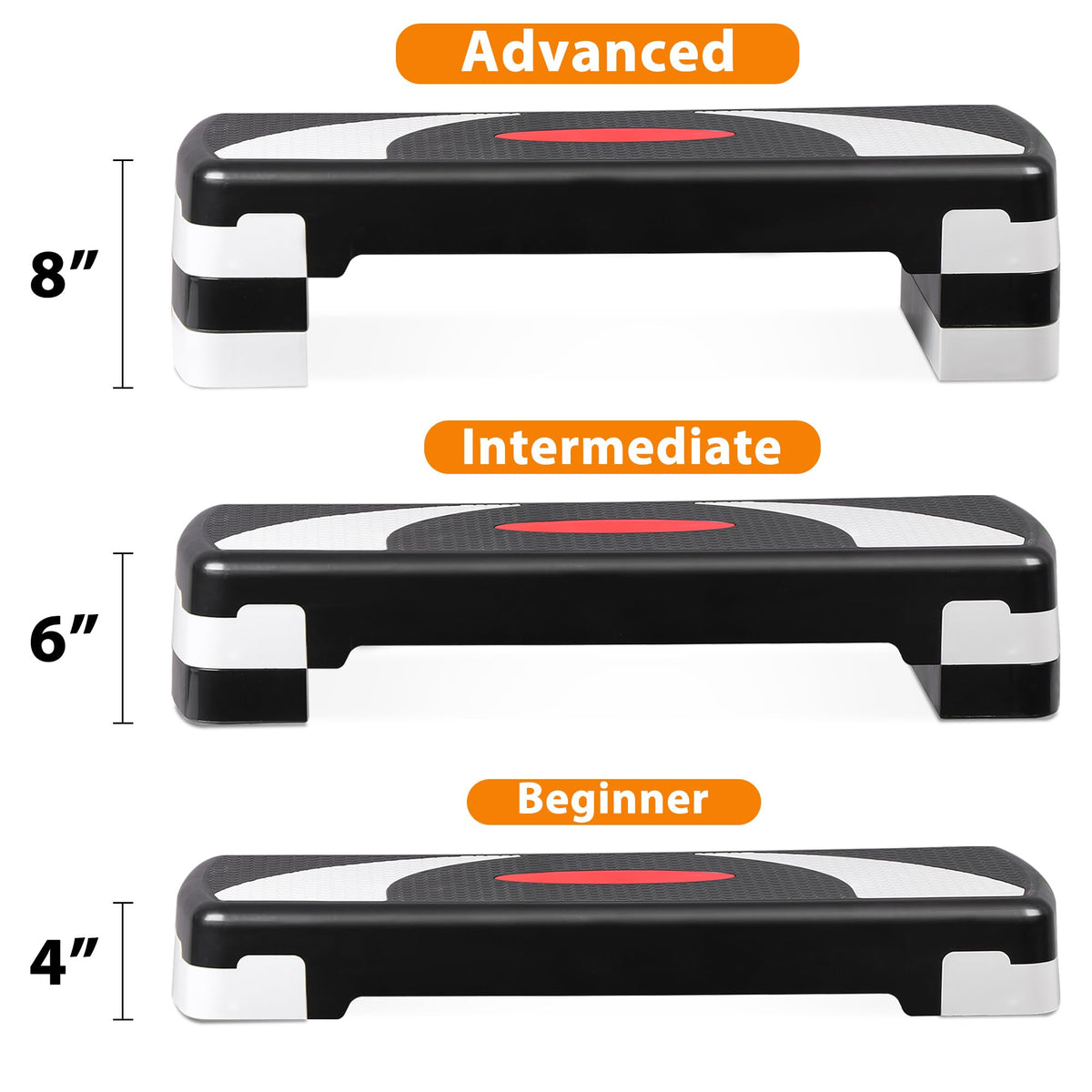 30'' Adjustable Non-Slip Aerobics Stepper F965