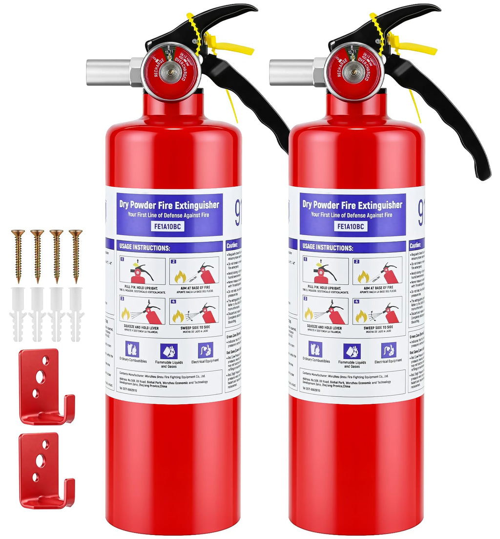 2 Pack 2.5LB ABC Dry Powder Fire Extinguisher X943