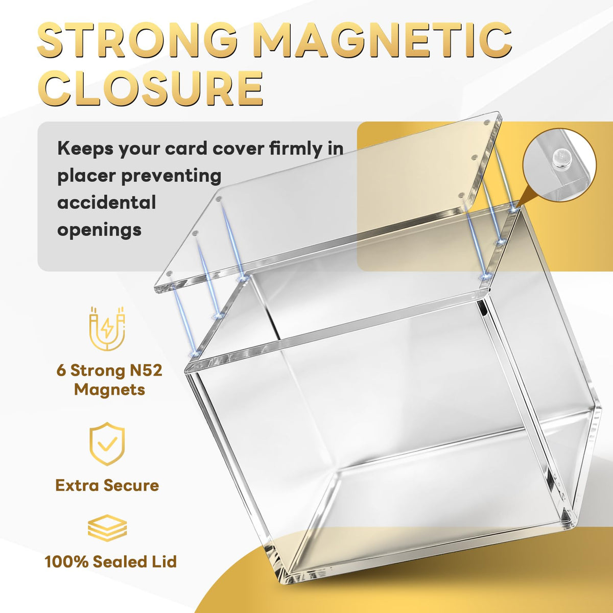 4 Pack Acrylic Case with Magnetic Lid J562363