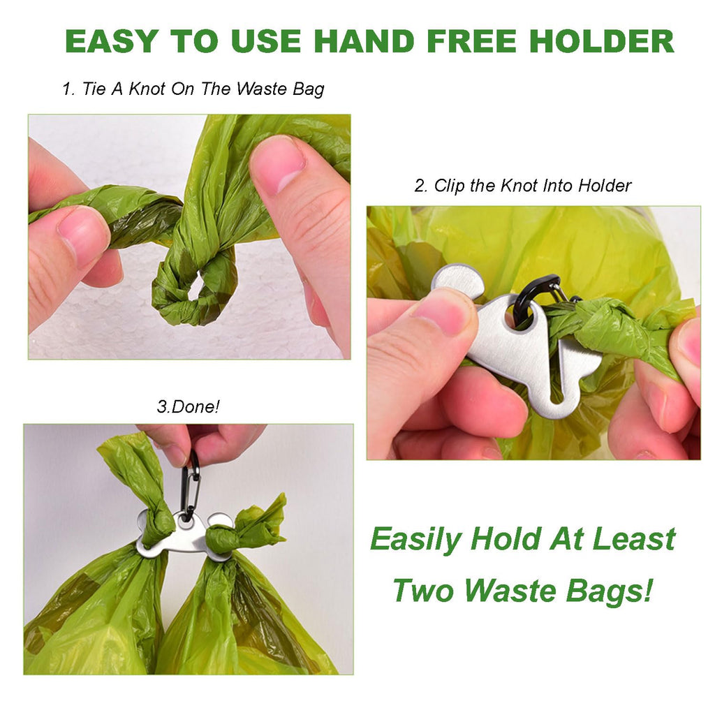 Black Dog Poop Bag Dispenser with Leash Clip C2679