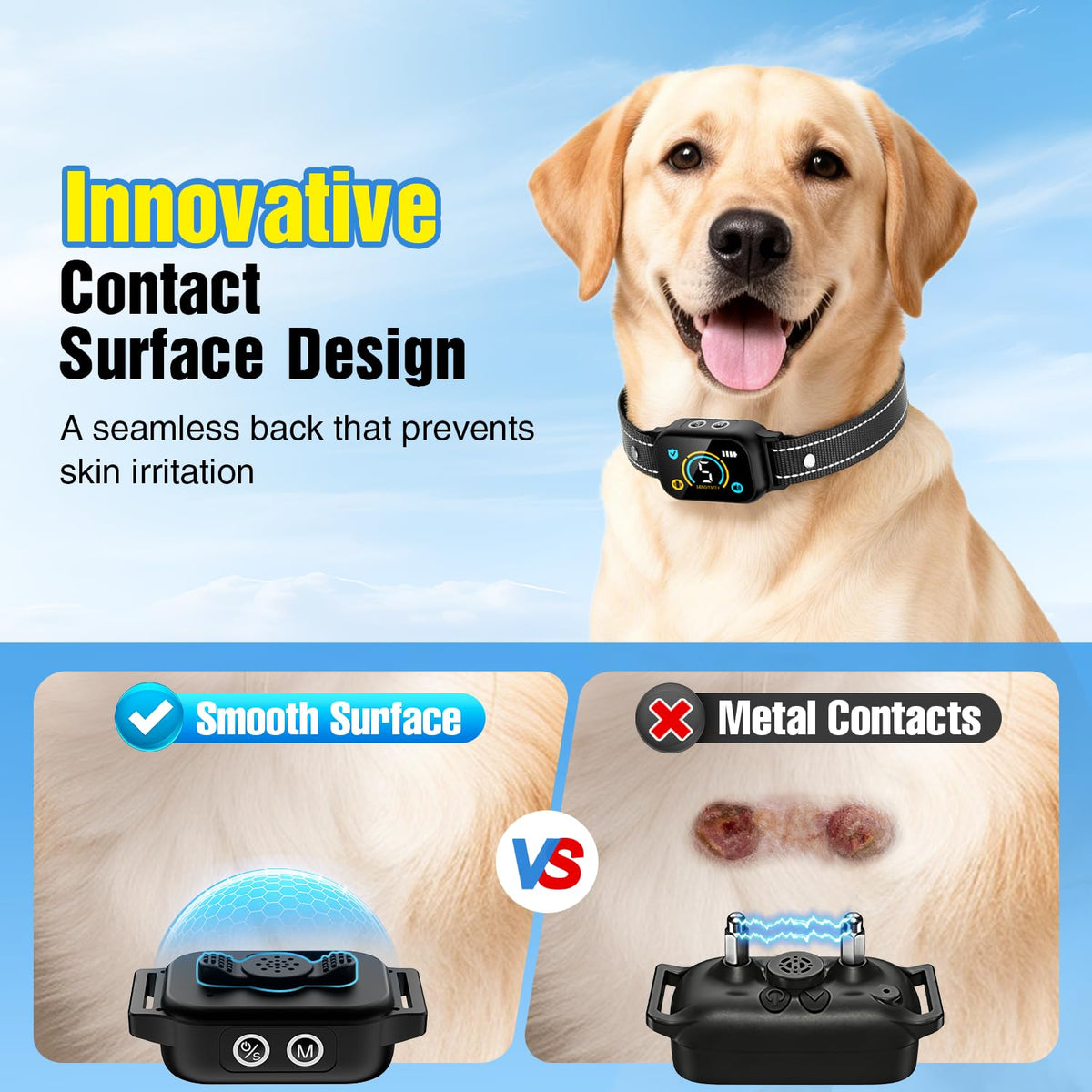 2 Pack Rechargeable Dog Bark Collar with Beep Vibration Z777844