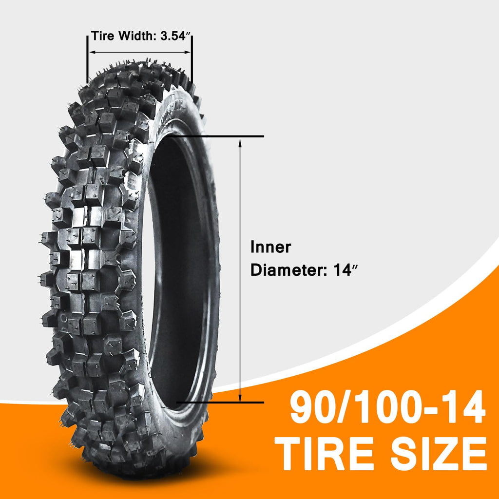 90/100-14 3.00-14 70/100-17 2.75-17 Tire and Inner Tube C491629