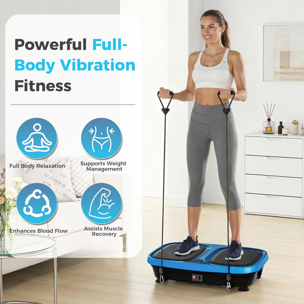 Vibration Plate Exercise Machine with Pull Ropes A747814