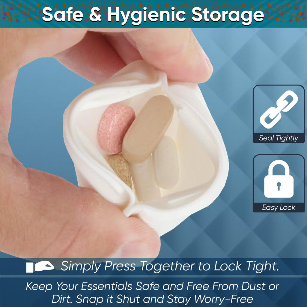 Small Pill Pouch with Easy Open & Secure Closure G463