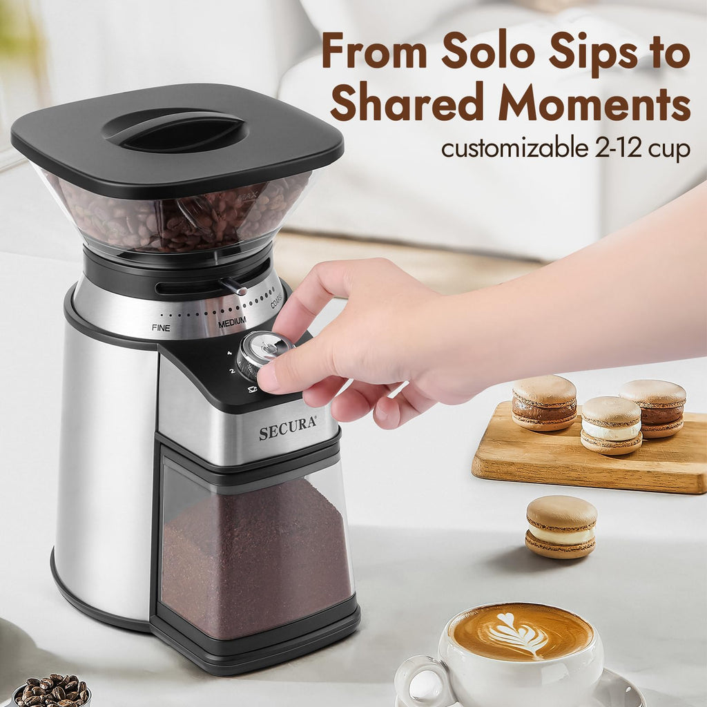 Electric Conical Burr Coffee Grinder with 17 Grind Settings, Black N513200