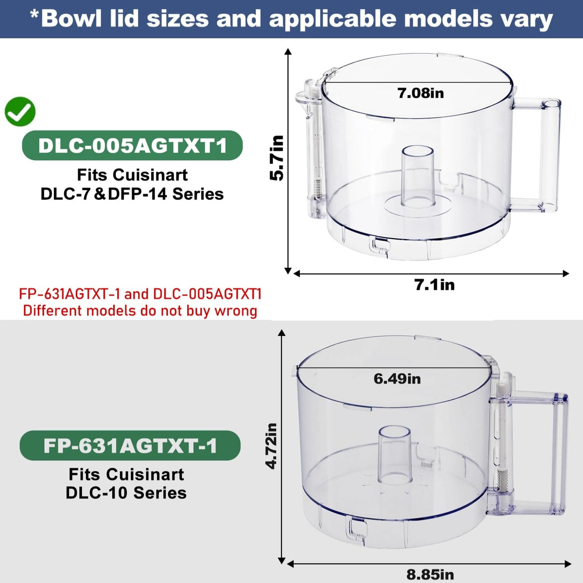 14-Cup Food Processor Work Bowl Replacement with Handle M402