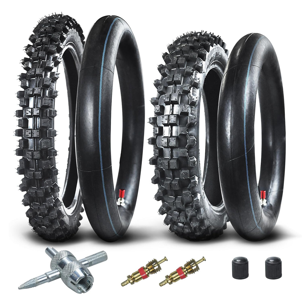90/100-14 3.00-14 70/100-17 2.75-17 Tire and Inner Tube C491629