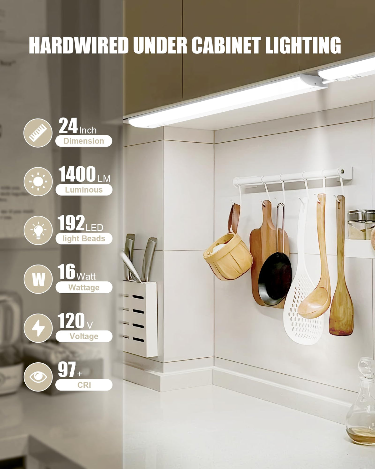 Under Cabinet Lighting with Power Cord E681454
