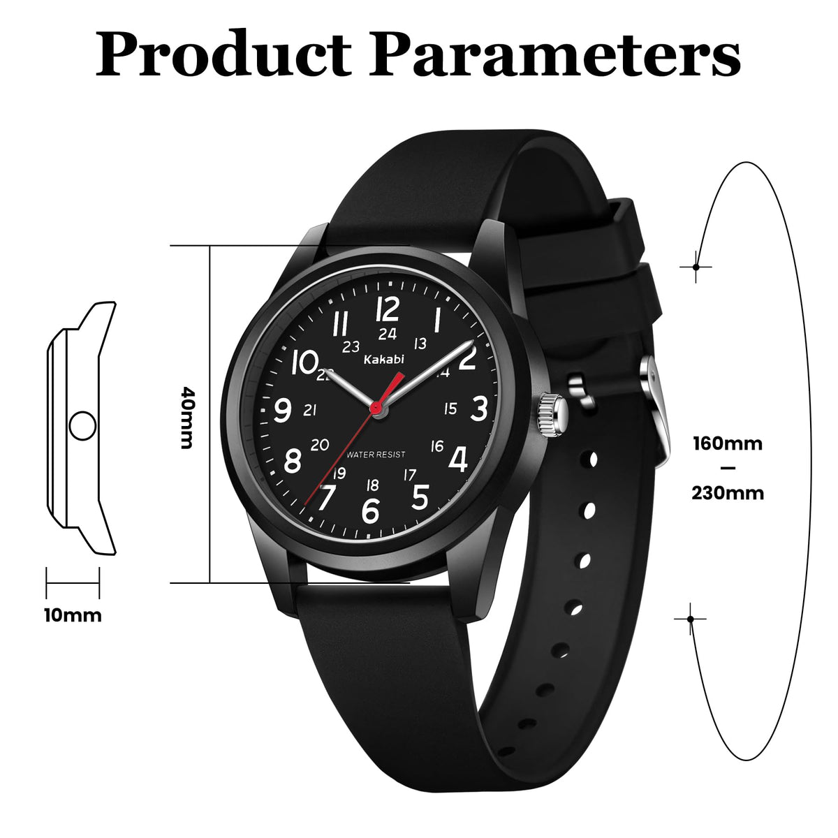 Mens Womens Quartz Silicone Strap Military Wristwatch F79005