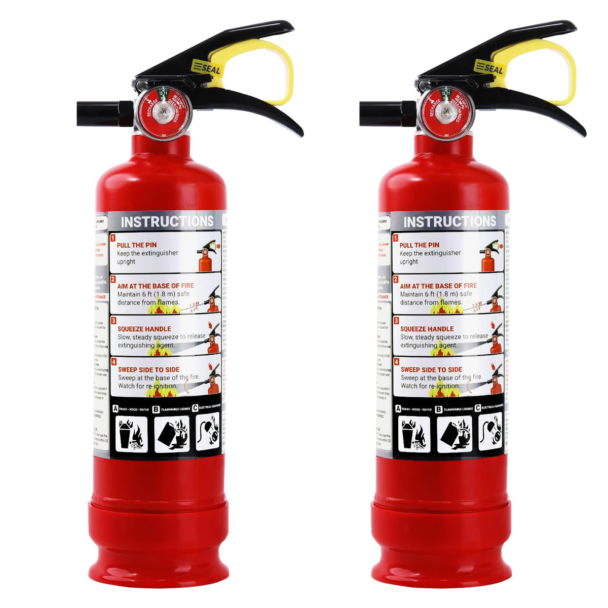 2.5 lb ABC Dry Chemical Fire Extinguishers 2-Pack Z947
