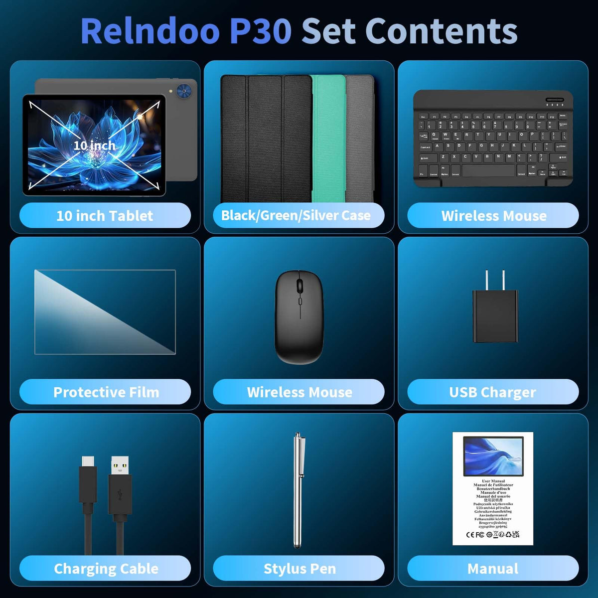 10 inch Tablet with Keyboard S5373