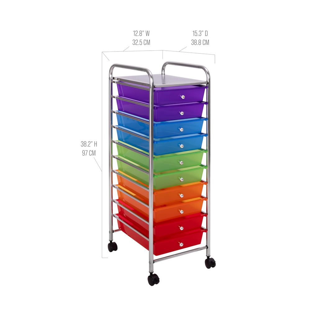 10 Drawer Rolling Storage Cart W65750