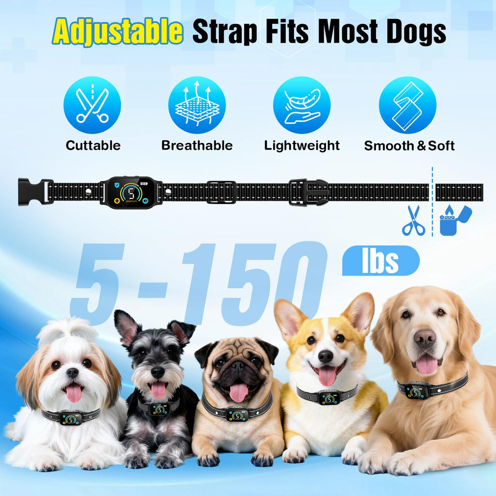 2 Pack Rechargeable Dog Bark Collar with Beep Vibration Z777844