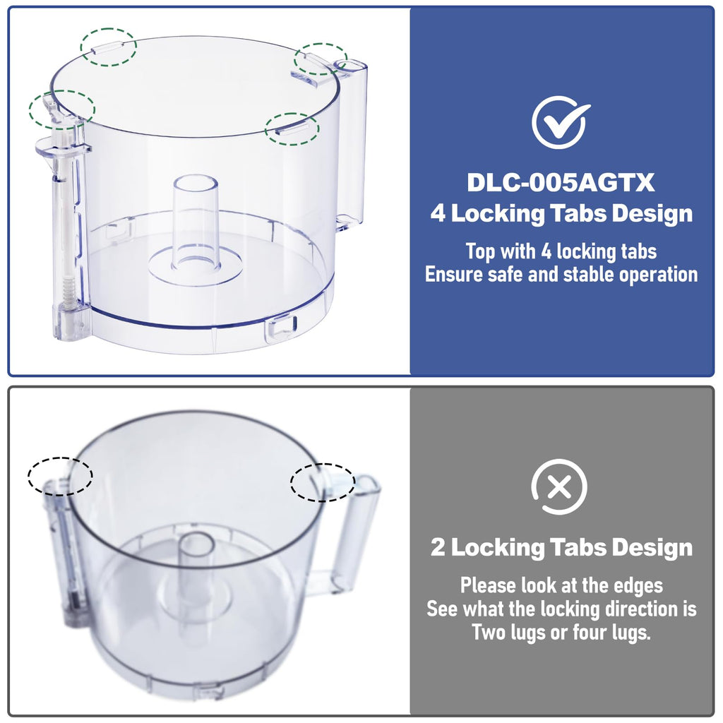 14-Cup Food Processor Work Bowl Replacement with Handle M402