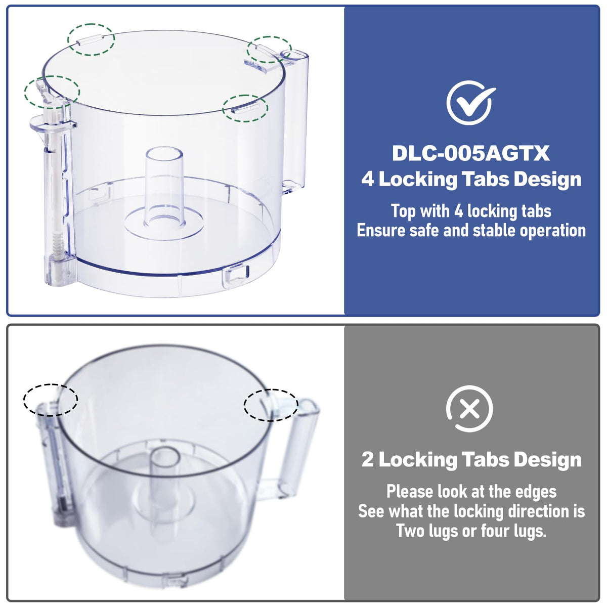 14-Cup Food Processor Work Bowl Replacement with Handle M402