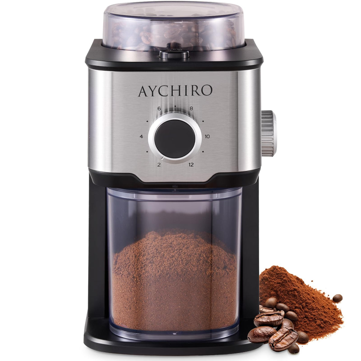 Adjustable Electric Burr Coffee Grinder with 14 Grinding Settings D19781