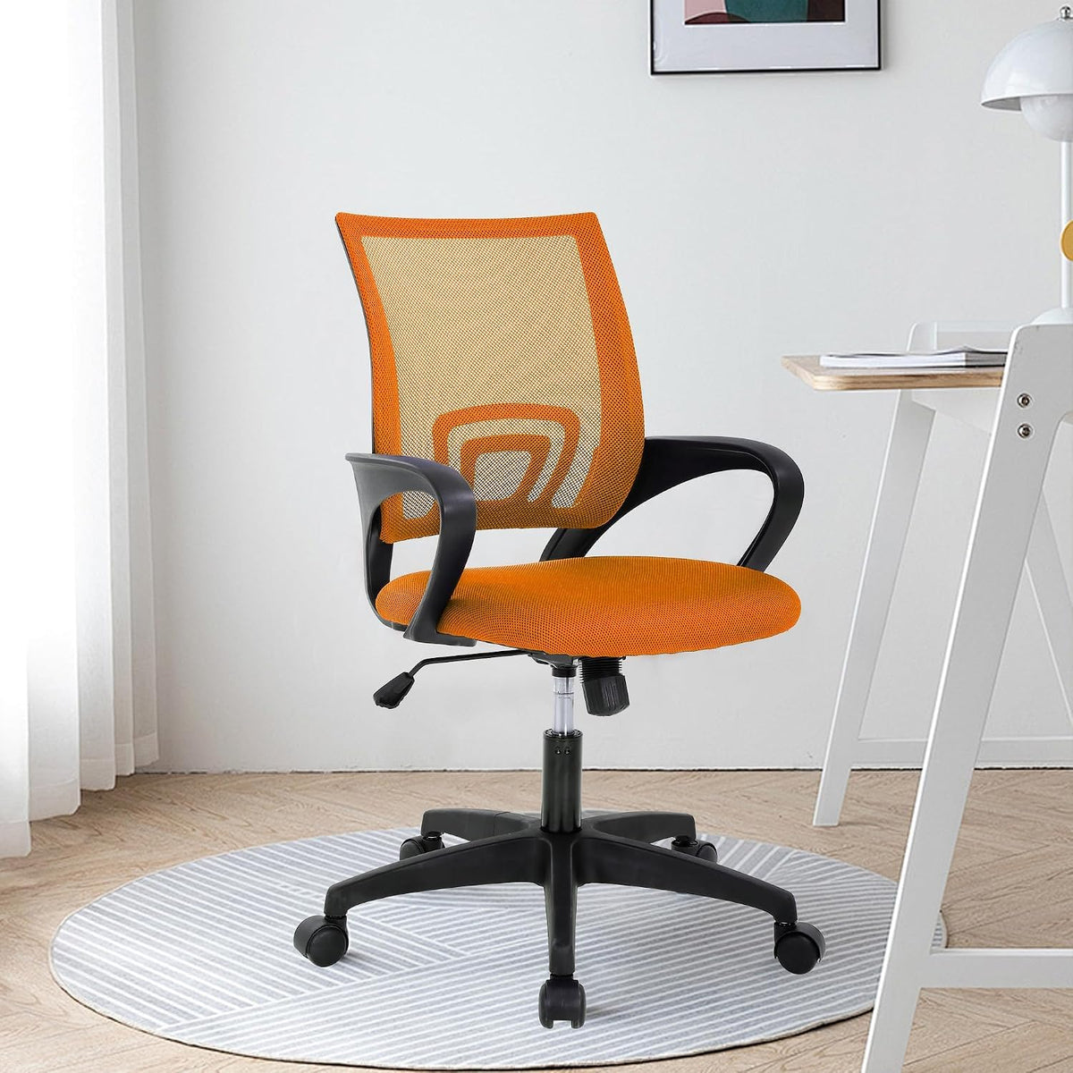 Orange Ergonomic Mesh Office Chair with Lumbar Support Q7361