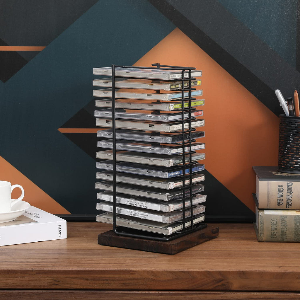 Black Metal CD Storage Rack C592