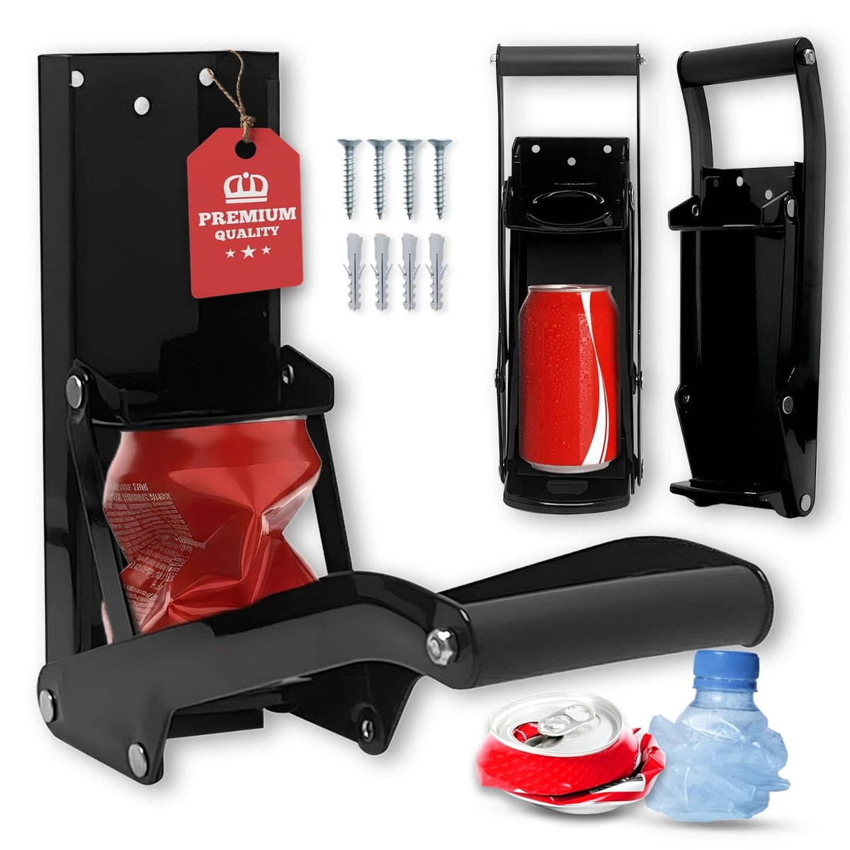 Wall Mounted Heavy Duty Can Crusher with Bottle Opener L570