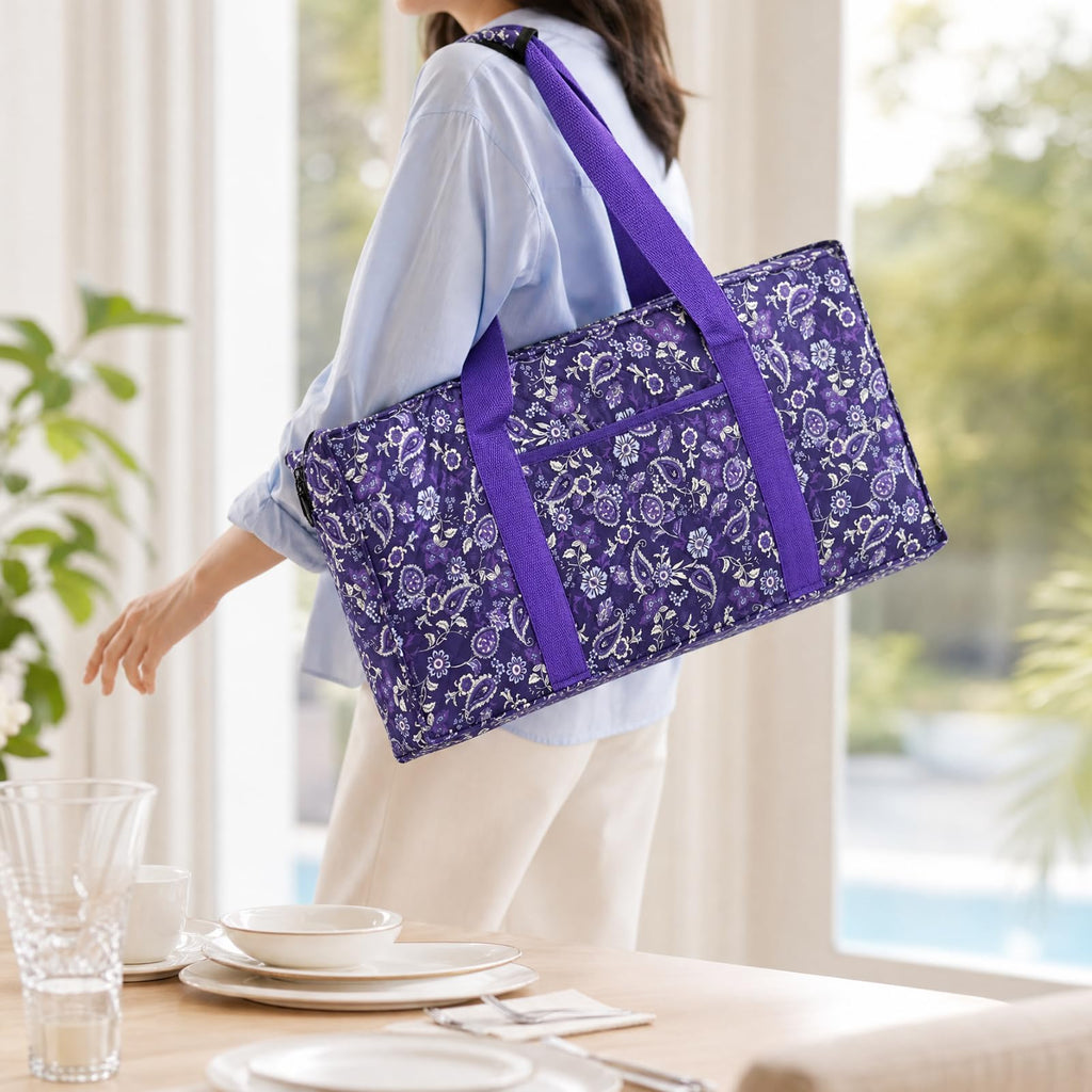Purple 166 Tile Mahjong Set with Racks and Bag G95005