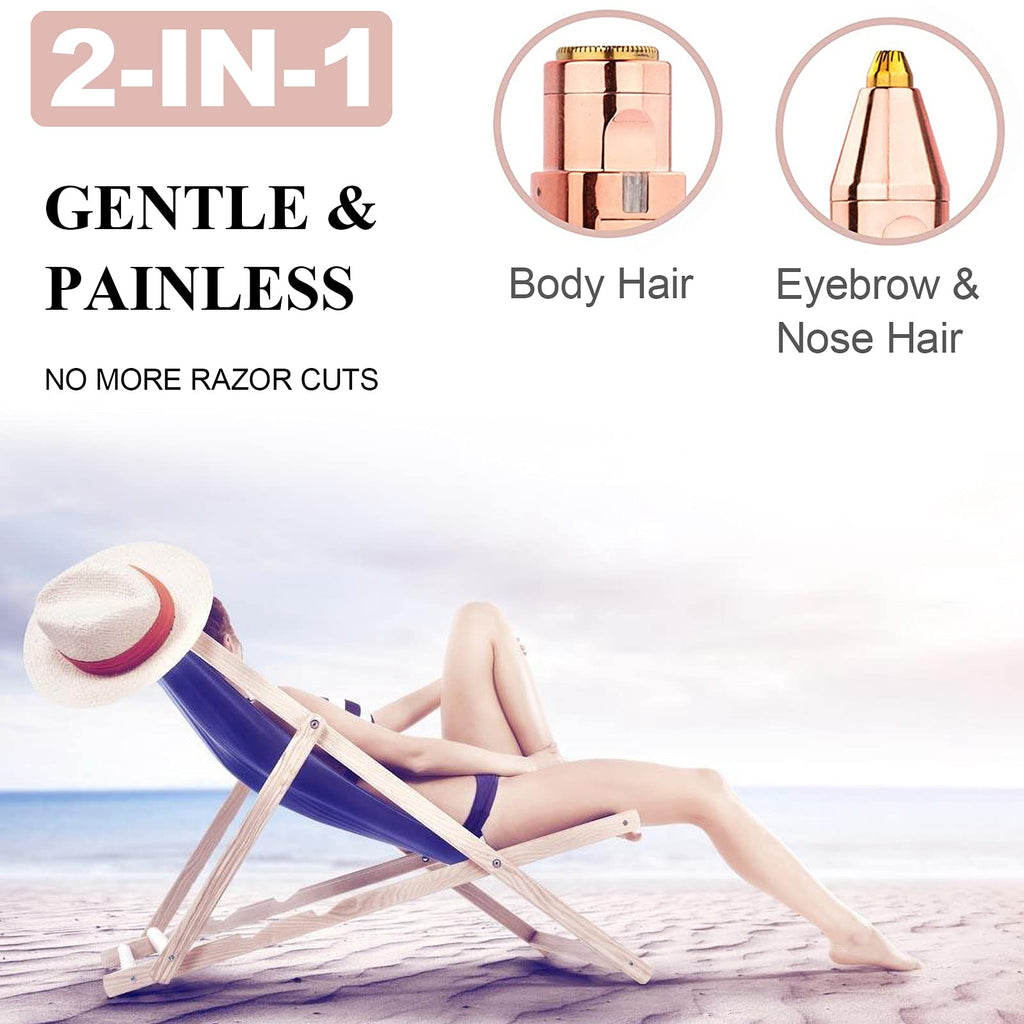 Facial Hair Remover 2-in-1 Rechargeable Epilator White I188185