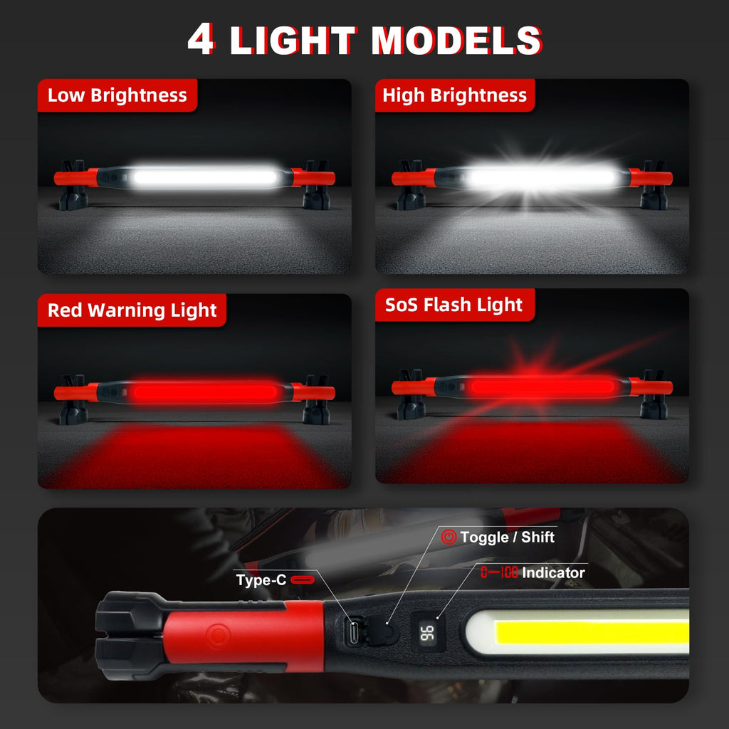3000 Lumens Rechargeable Magnetic LED Work Light S652725