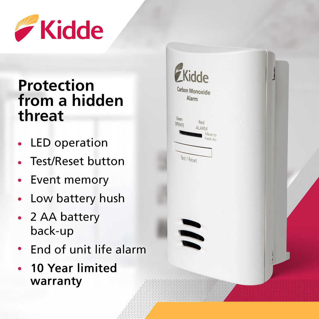 Carbon Monoxide Detector with AA Battery Backup B875
