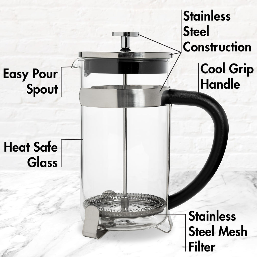 Borosilicate Glass French Press Coffee Maker 34-Ounces H423993