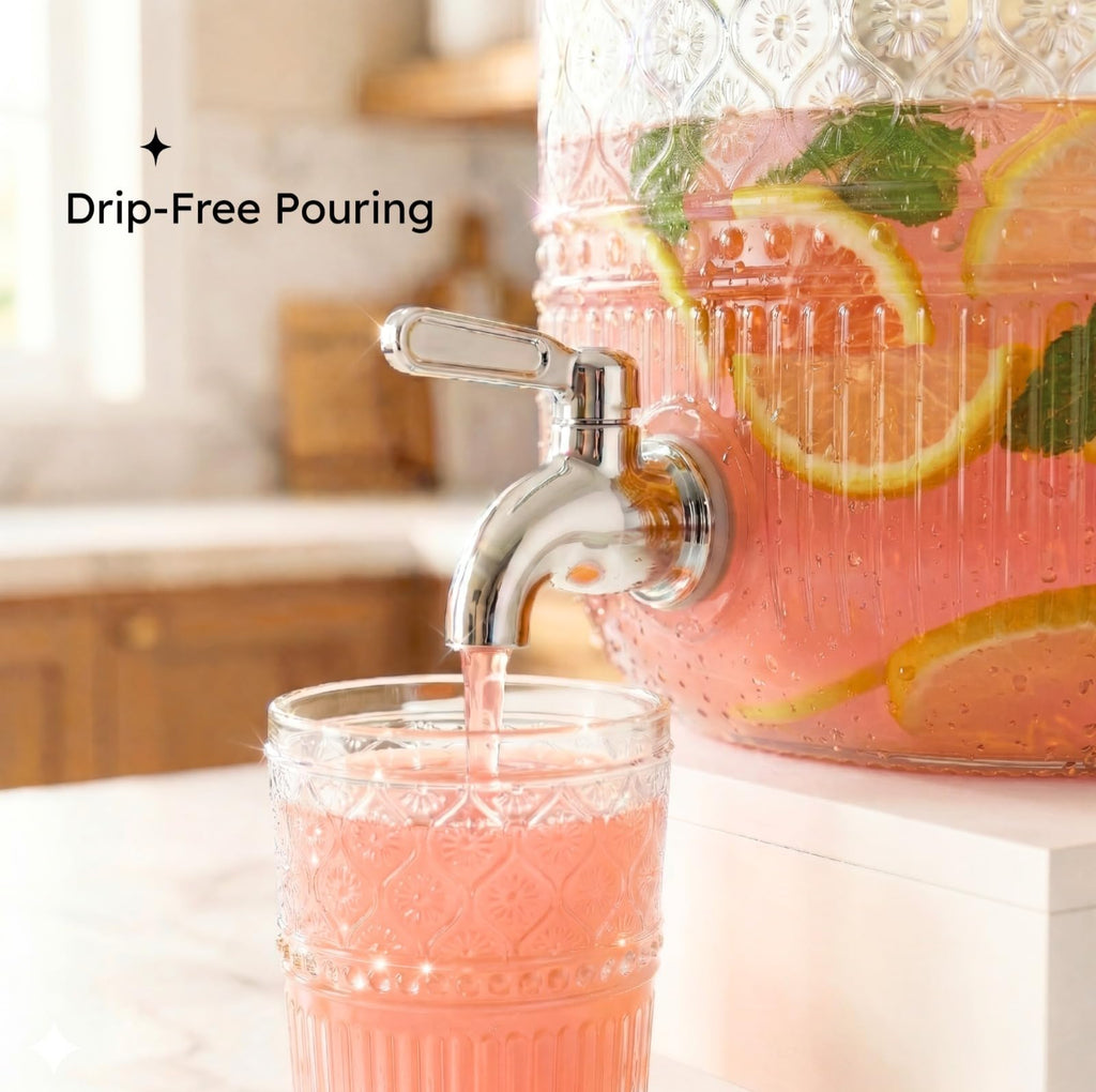 2 Gallon Glass Drink Dispenser C85057
