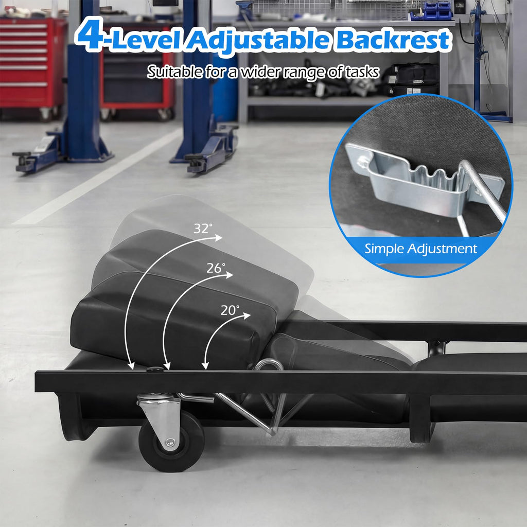 40 Inch Padded Rolling Creeper with 6 Swivel Casters Y63062