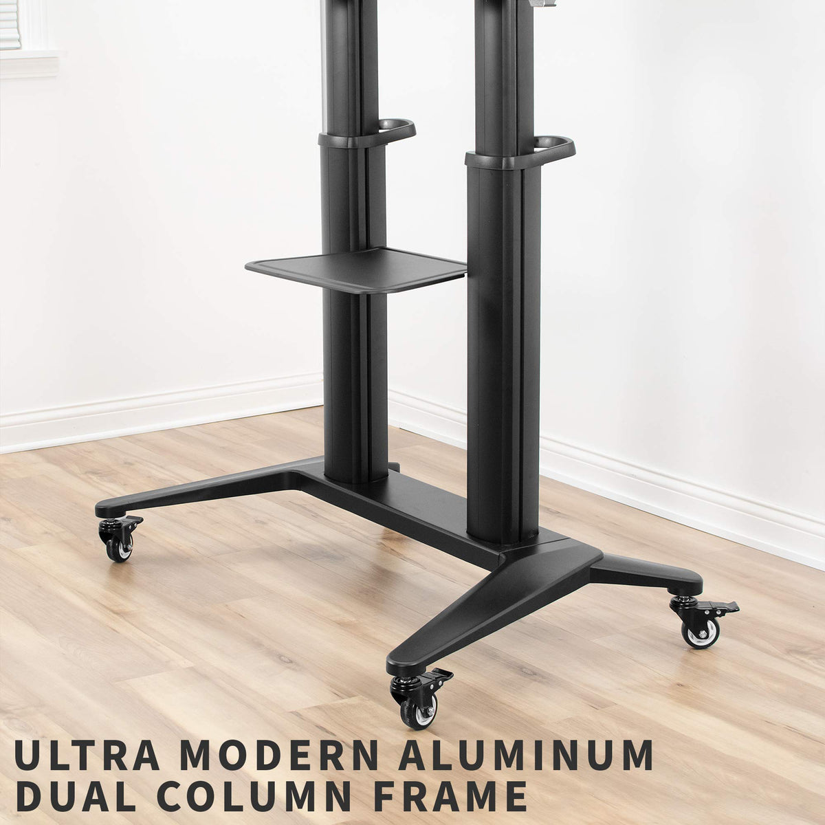 Aluminum Mobile TV Cart for 32 to 120 inch Screens up to 308 lbs, Black Y902