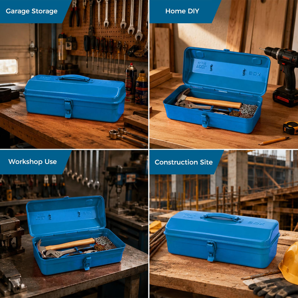 14.6" Metal Tool Box with Lock T679