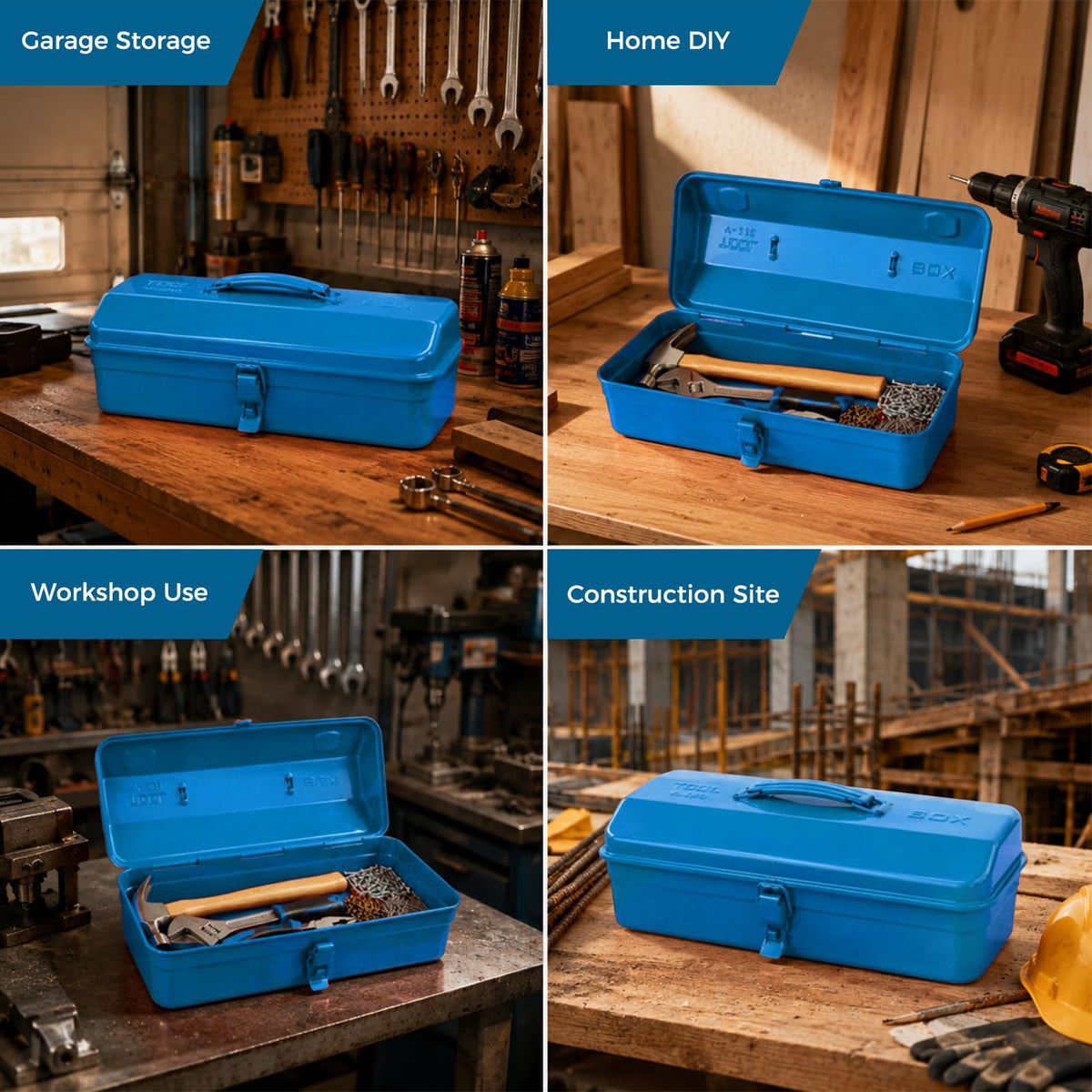 14.6" Metal Tool Box with Lock T679