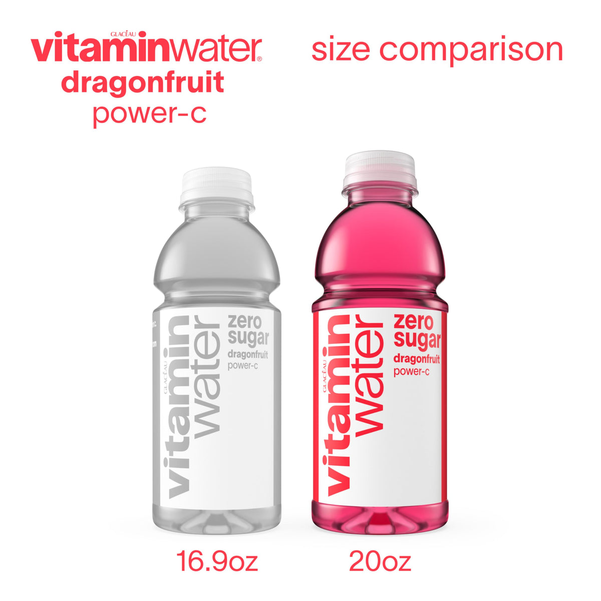 Dragonfruit Flavored Electrolyte Enhanced Bottled Water with Vitamin b5, b6, b12, 20 Fl Oz, 12 Pack R131