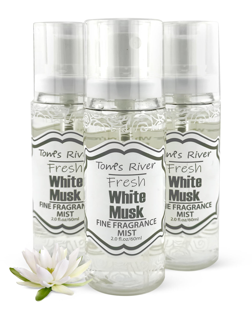 White Musk Scented Body & Hair Mist Pack of 3 2 fl oz E66374