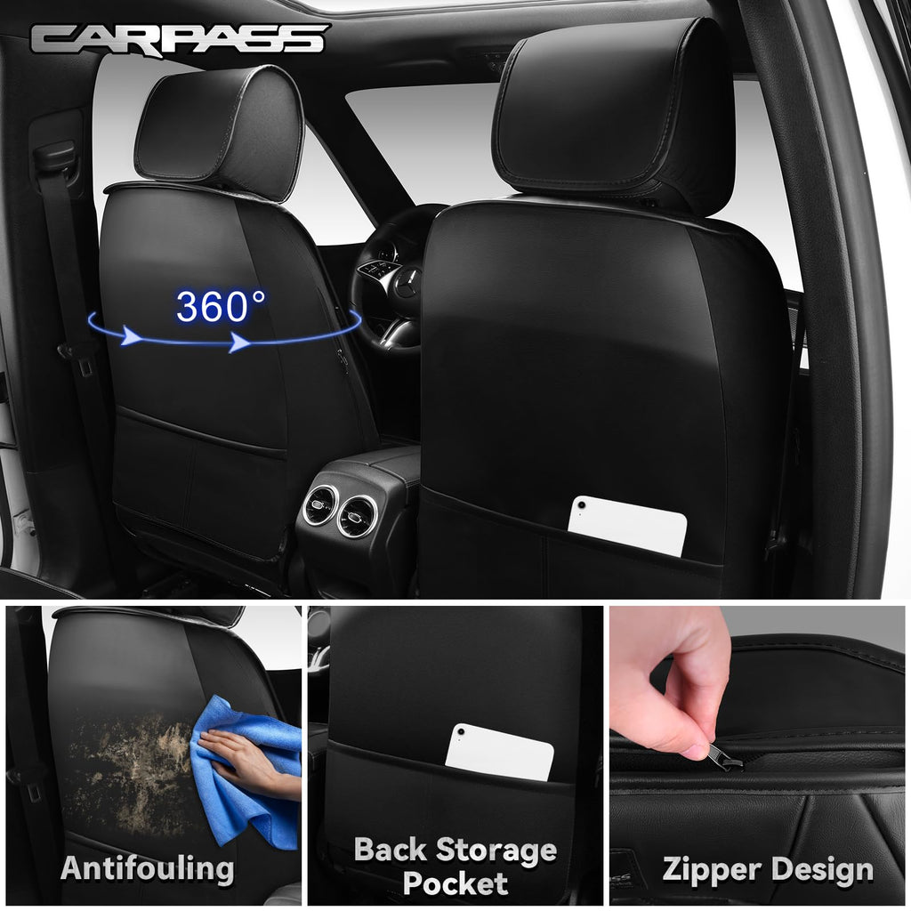 Nappa Leather Car Seat Covers Full Set U83722
