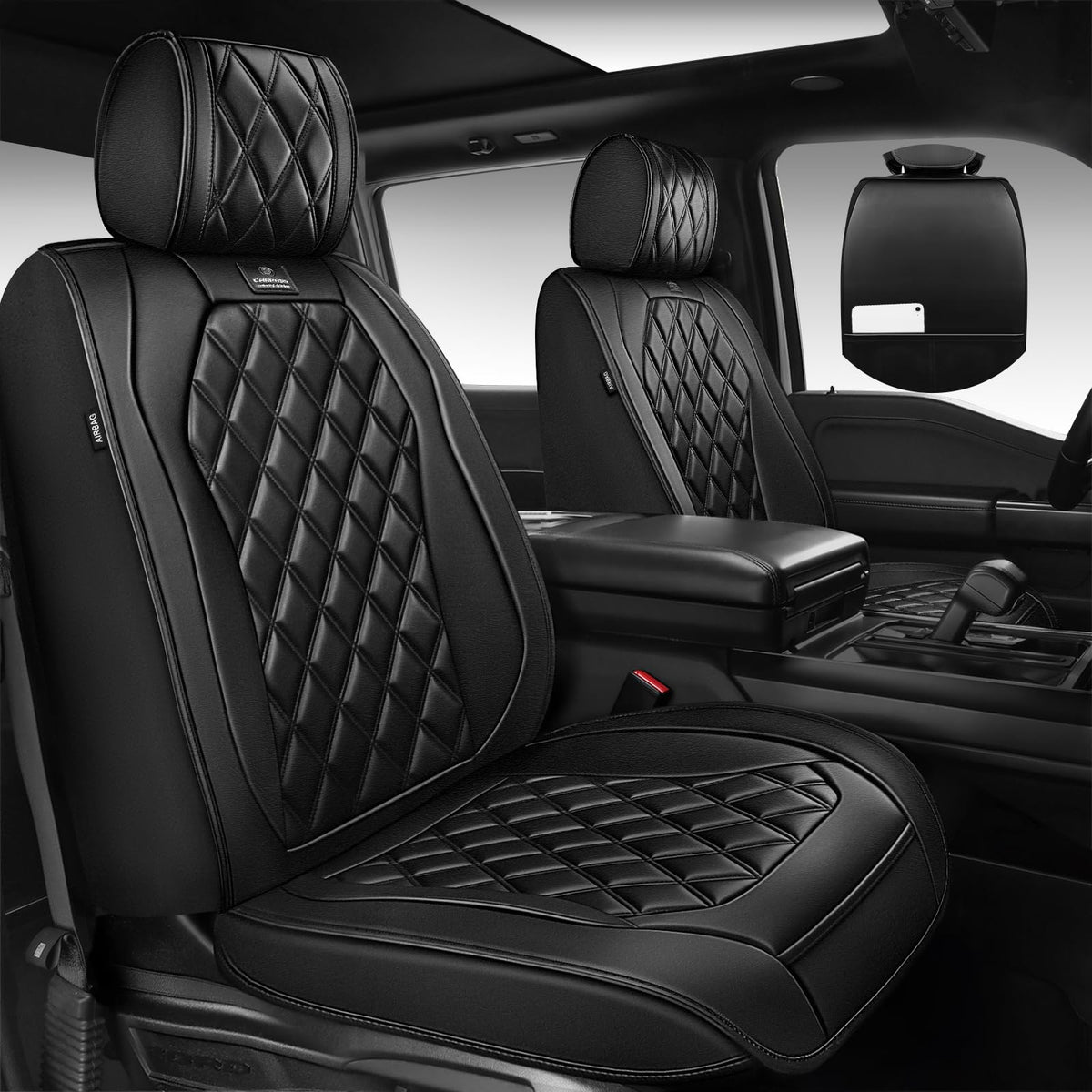 Nappa Leather Car Seat Covers Full Set U83722