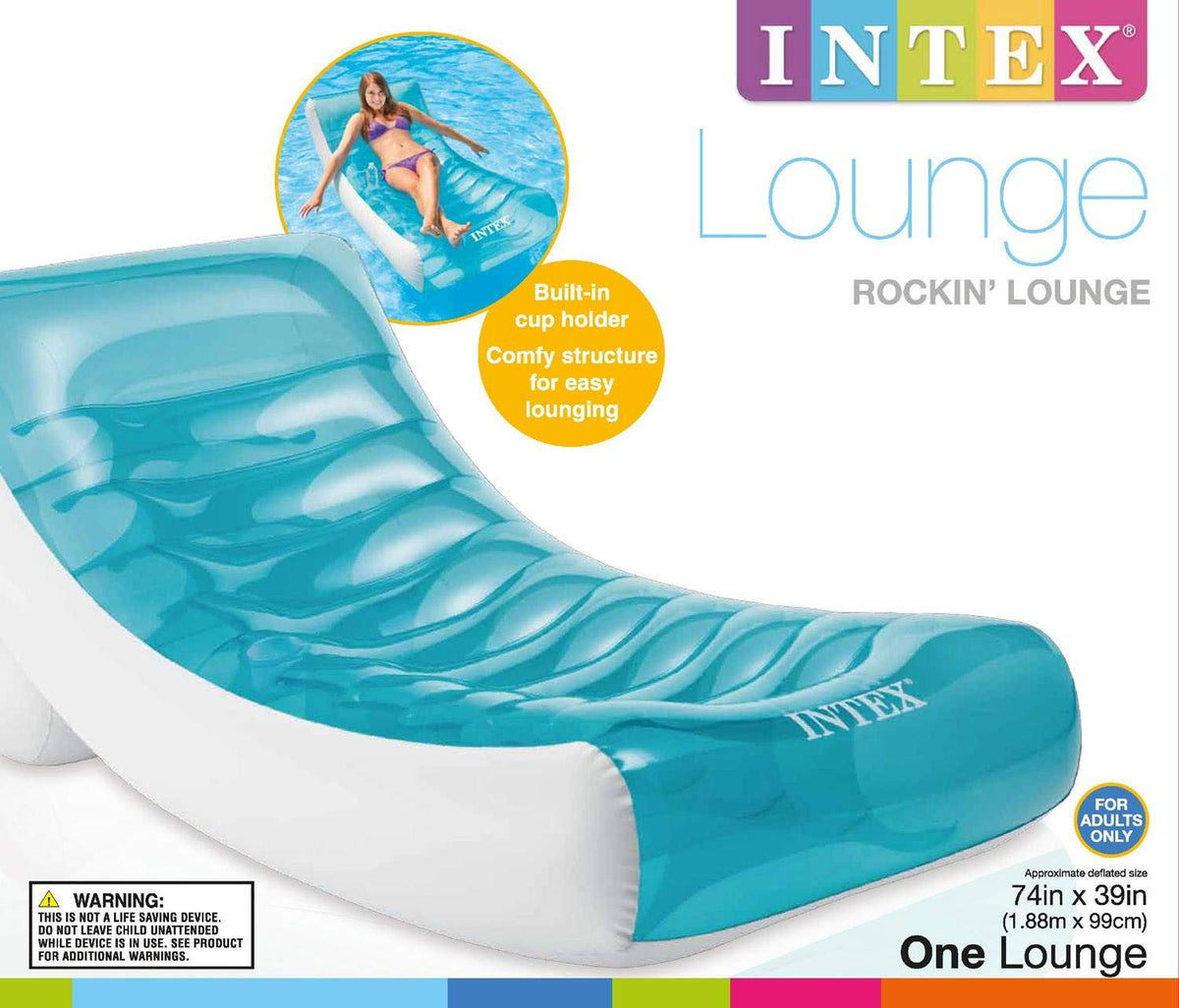 Inflatable Pool Floating Raft Chair with Cupholder 2 Pack E655