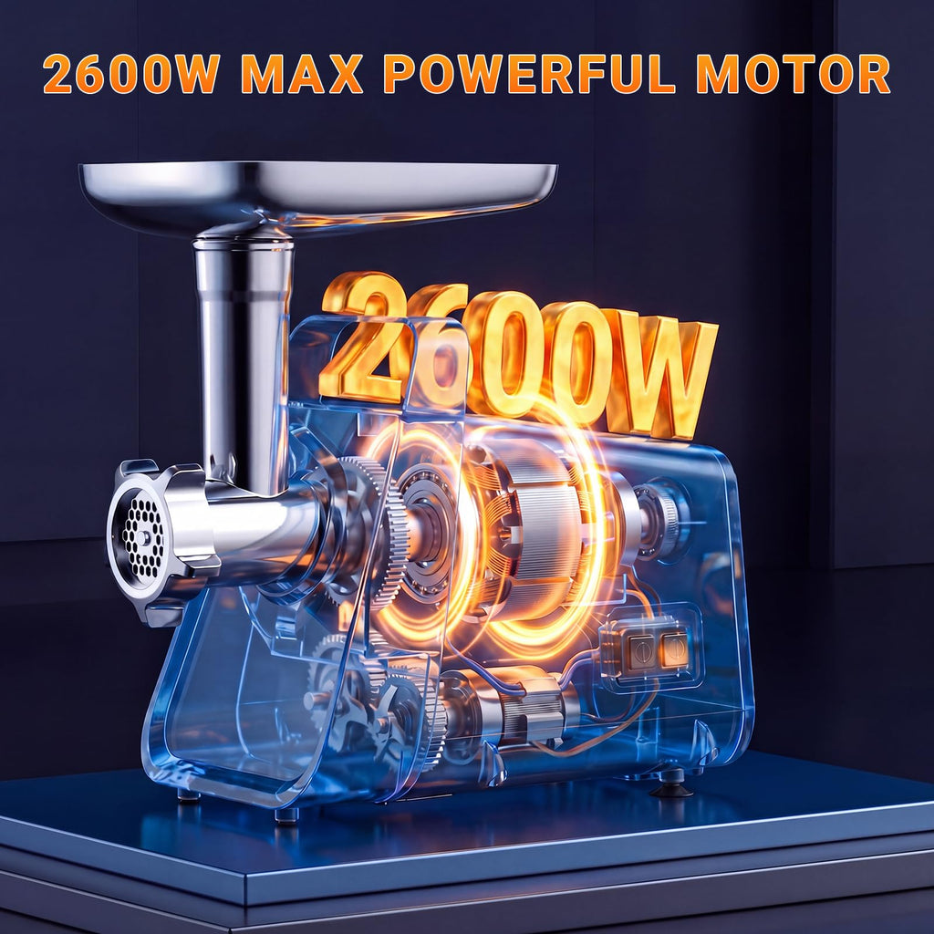 Electric Meat Grinder with Sausage Stuffer, 2 Blades, 3 Plates, 2800W Z8433