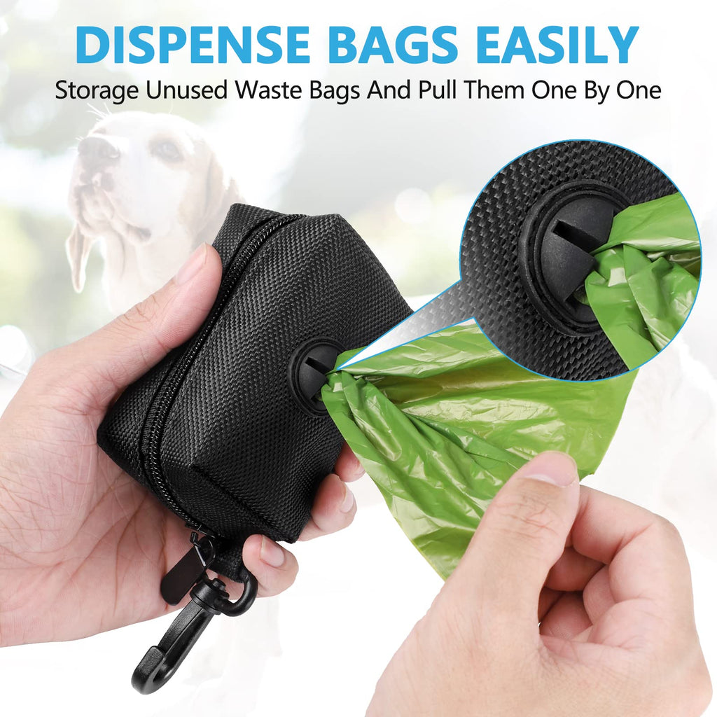 Black Dog Poop Bag Dispenser with Leash Clip C2679