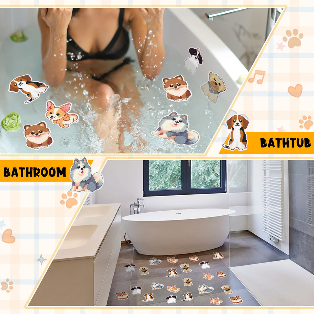 24 Pcs Dog Bathtub Non Slip Stickers E533
